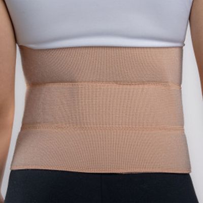 Faixa Abdominal 3 Painéis Ortho Care Dellamed M / Bege
