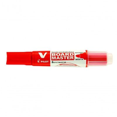 Kit Para Quadro Branco Marcador Recarregável + Apagador + Ponta Para Marcador Pilot Vermelho