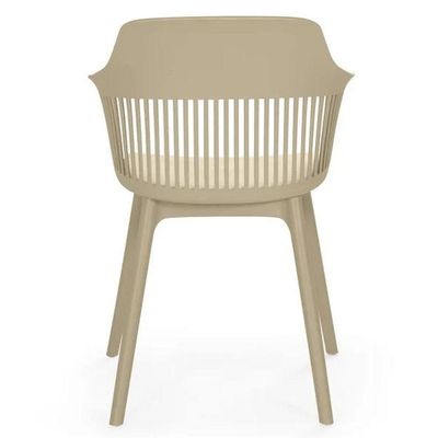 Conjunto De Jantar Mesa Eiffel 100cm Branco + 4 Cadeiras Marcela Nude