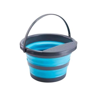 Balde Dobrável Multiuso 23 Litros 39cm x 23cm com Escorredor