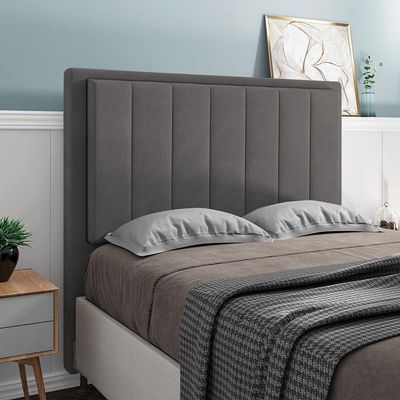 Cabeceira Opala Cama Box Casal 140cm Suede Grafite