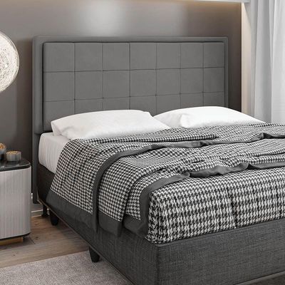 Cabeceira Onix Cama Box Casal 140cm Suede Grafite