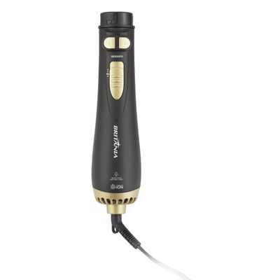 Escova Rotativa Secadora Britânia BER20PD com 3 Temperaturas Bivolt – Preta/Dourada
