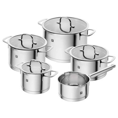 Jogo de Panelas em Aço Inox Zwilling Trueflow 5 Peças...