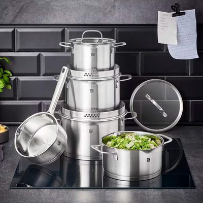 Jogo de Panelas em Aço Inox Zwilling Trueflow 5 Peças...