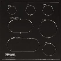 Traceease 1 Peça Moldes Inserção Quadrada Formas Círculo e Oval 28 cm x 28 cm Costura DIY, Colcha/Aplicação e Patchwork 0,3 cm - IBA Crafts