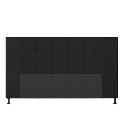 Cabeceira Cama Box King 195cm Suede Preto