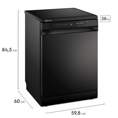 Lava-Louça Electrolux 14 Serviços Preta com Programa Lava e Seca 50 min (LP14E) 127V