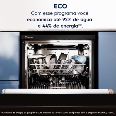Lava-Louça Electrolux 10 Serviços Preta com Programa Lava e Seca 50 min (LP10E) 127V