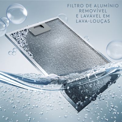 Depurador de Ar Electrolux 80cm Preto Alto Poder de Sucção, Painel Touch e Luz LED (DE8TB) Bivolt