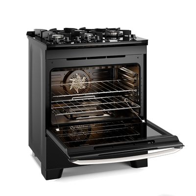 Fogão 5 bocas Electrolux Preto Experience Mesa de Vidro, Grill e PerfectCook360 (FE5CB) 127V