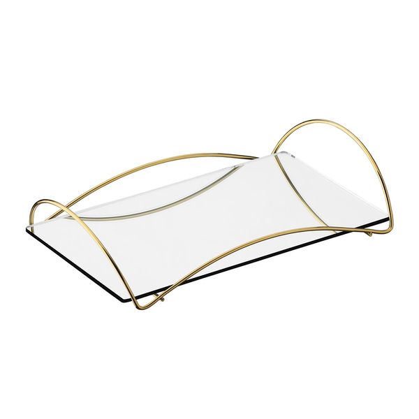 Bandeja Multiuso Hara Bia 16,5 x 26,5 cm Dourada