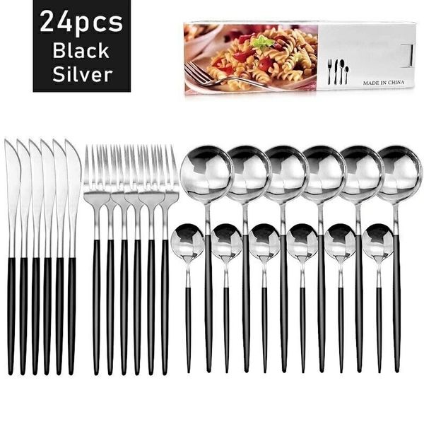 Conjunto de Talheres MYVIT Louça de cozinha Louça Set Faca Colher Prata