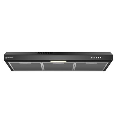 Depurador de Ar Electrolux 80cm Preto Alto Poder de Sucção, Luz LED e Filtragem Dupla (DE8SB) 220V