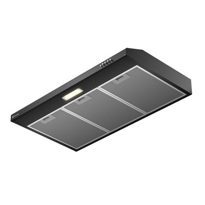 Depurador de Ar Electrolux 80cm Preto Alto Poder de Sucção, Luz LED e Filtragem Dupla (DE8SB) 220V