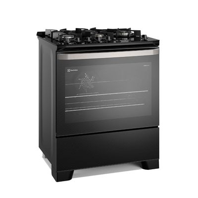 Fogão 5 bocas Electrolux Preto Experience Mesa de Vidro, Grill e PerfectCook360 (FE5CB) 220V