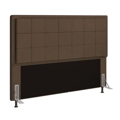 Cabeceira Onix Cama Box King 195cm Suede Marrom
