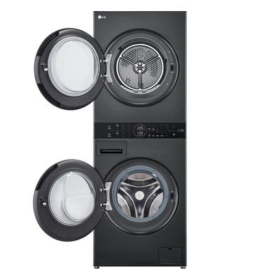 Lava e Seca Torre WashTower 14kg Black Inox 127V