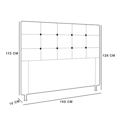 Cabeceira Cama Box Casal 140cm Corino Preto