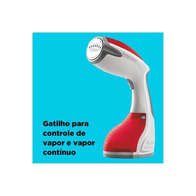 Vaporizador Portátil Black+Decker BDV2000V 1200W Vapor 360° Vermelho e Branco vermelho / 220