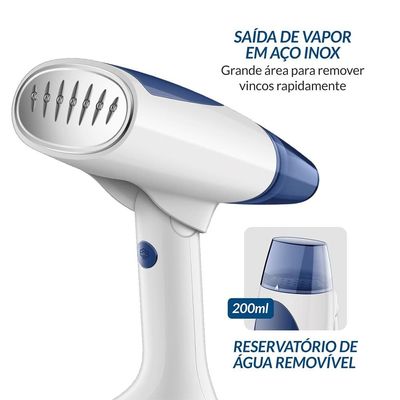 Vaporizador Portátil Mondial VP-10-DB Dobrável 200ml Inox Bivolt