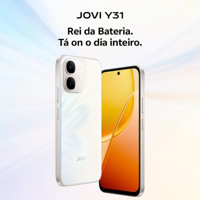 Smartphone JOVI Y31 4G Tela 6,75” 256GB 8GB RAM Câmera 50MP Branco Lírio