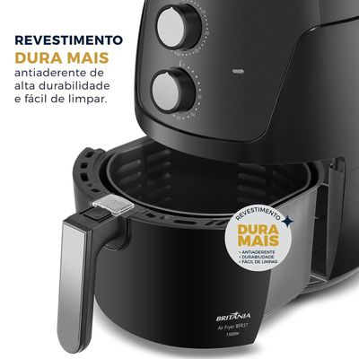 Fritadeira Air Fryer Britânia BFR37 4,2L 1500W Revestimento Dura Mais - Preto Preto / 110
