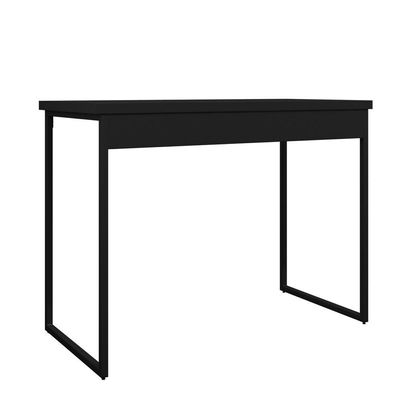 Escrivaninha Retangular para Home Office Industrial sem Gavetas MDF Ferro Preto