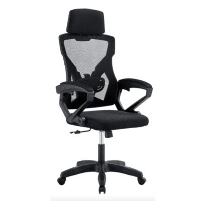 Cadeira de Escritório Presidente Executiva Gamer Tela Mesh Base Giratória Preto