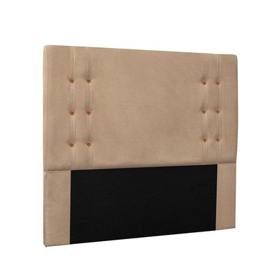 Cabeceira Gênova Para Cama Box King 195 Cm Suede Bege - D'rossi
