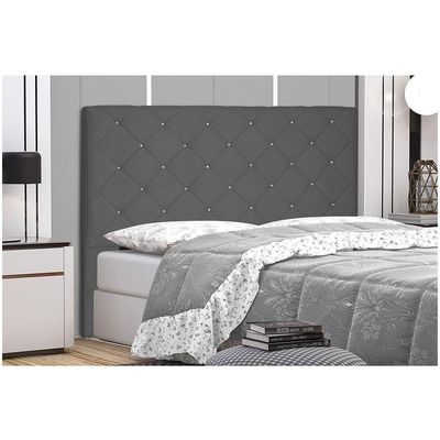 Cabeceira Tania Cama Box Queen 160 Cm Cinza