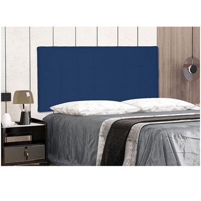 Cabeceira Painel Verona Solteiro 90cm Suede Azul Marinho
