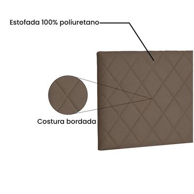 Cabeceira Painel Dubai Queen 160cm Suede Caramelo