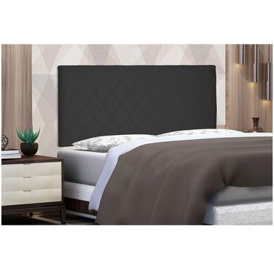 Cabeceira Painel Dubai Casal 140cm Suede Preto