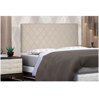 Cabeceira Painel Dubai Casal 140cm Suede Bege