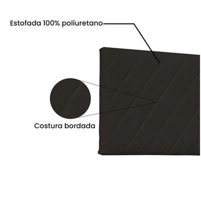 Cabeceira Painel Dubai Solteiro 90cm Corino Marrom