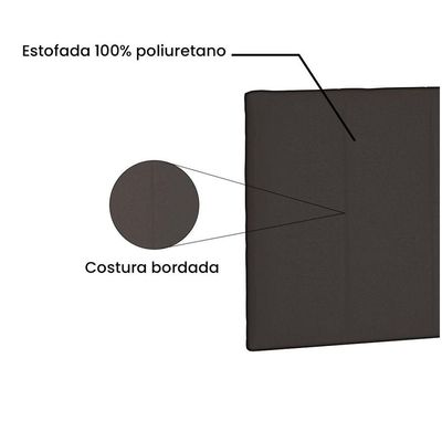 Cabeceira Painel Arizona King 195cm Suede Café