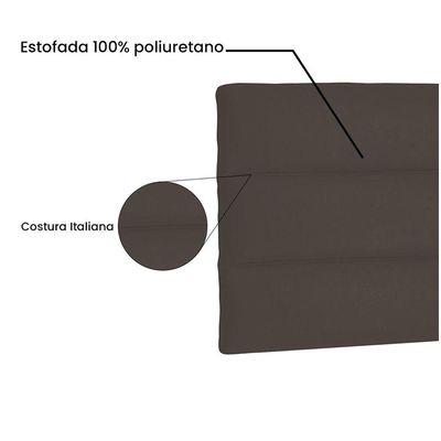 Cabeceira Painel La Italiana Casal 140cm Suede Café