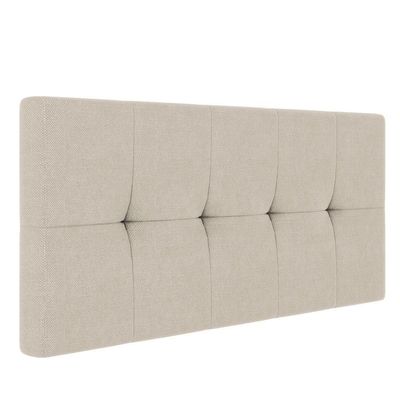 Cabeceira Painel Nina Para Cama Box Casal 140 Cm Linho Cor A27 Areia