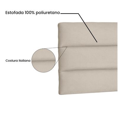 Cabeceira Painel La Italiana Casal 140cm Suede Bege