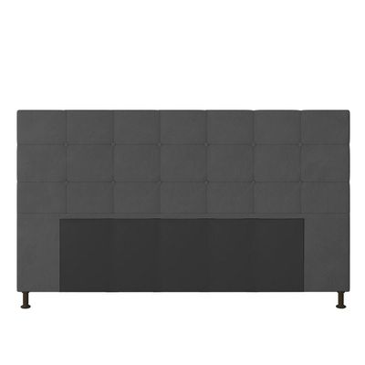 Cabeceira Cama Box King 195cm Suede Grafite