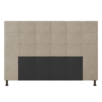 Cabeceira Cama Box Queen 160cm Suede Bege