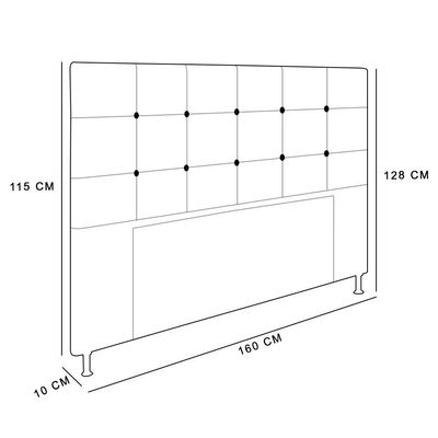 Cabeceira Cama Box Queen 160cm Suede Bege