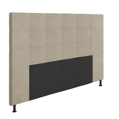 Cabeceira Cama Box Queen 160cm Suede Bege