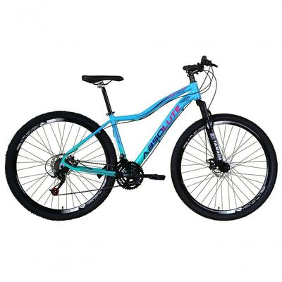 Bicicleta Aro 29 Absolute Hera Feminina Alumínio 24v Freio A Disco Garfo Suspensão Azul-Verde 17