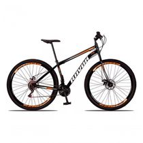 Bicicleta Bike Aço 21 Marchas Velocidades Aro 29 Freio A Disco Laranja