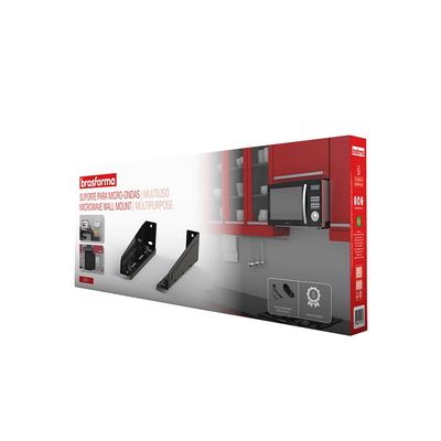 Suporte para Micro-ondas Brasforma Multiuso Preto UNICA