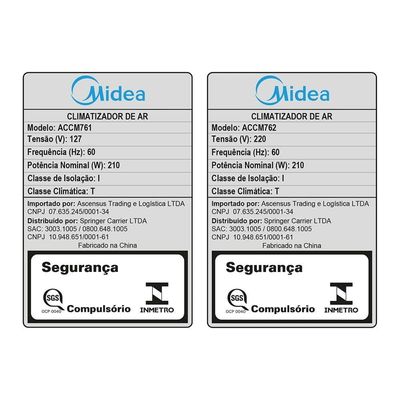 Climatizador De Ar 76L Midea ACCM762 220V