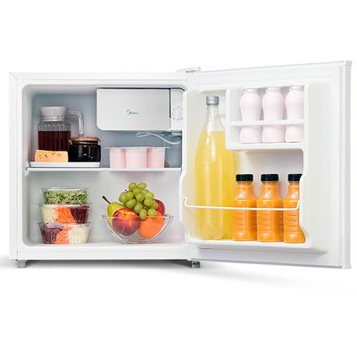 Frigobar Midea 45L MDRD086FGD013 Inverter Branco e Preto Prata Porta Reversível Bivolt