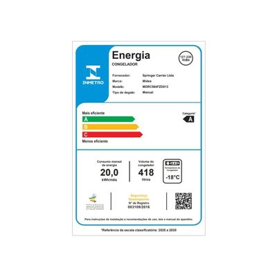 Freezer Horizontal Midea MDRC564FZD013 418L
